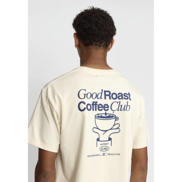 REVOLUTION Camiseta "Printed T-shirt" color blanco roto