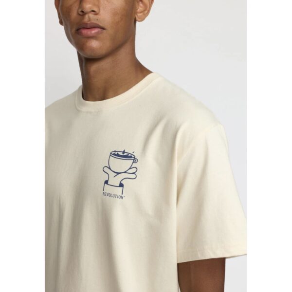 REVOLUTION Camiseta "Printed T-shirt" color blanco roto