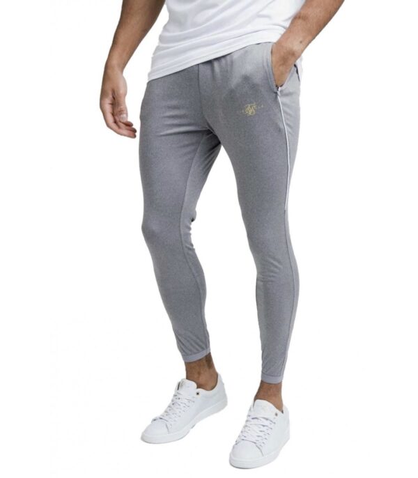 SIKSILK Pantalon " Scope Signature " color blanco-gris