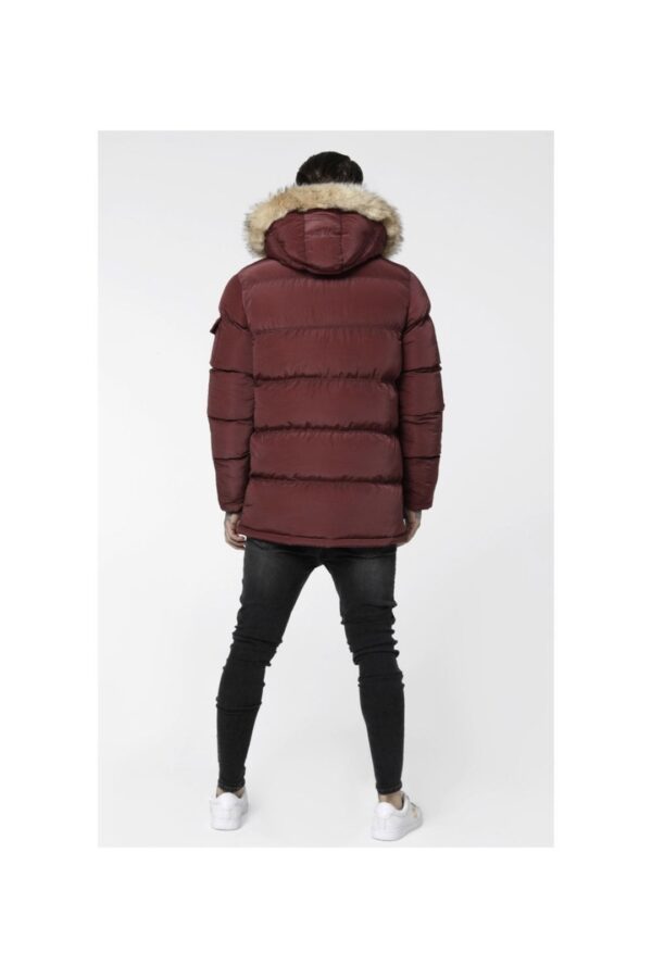 SIKSILK Chaqueta " Puff Shinny " color burdeos