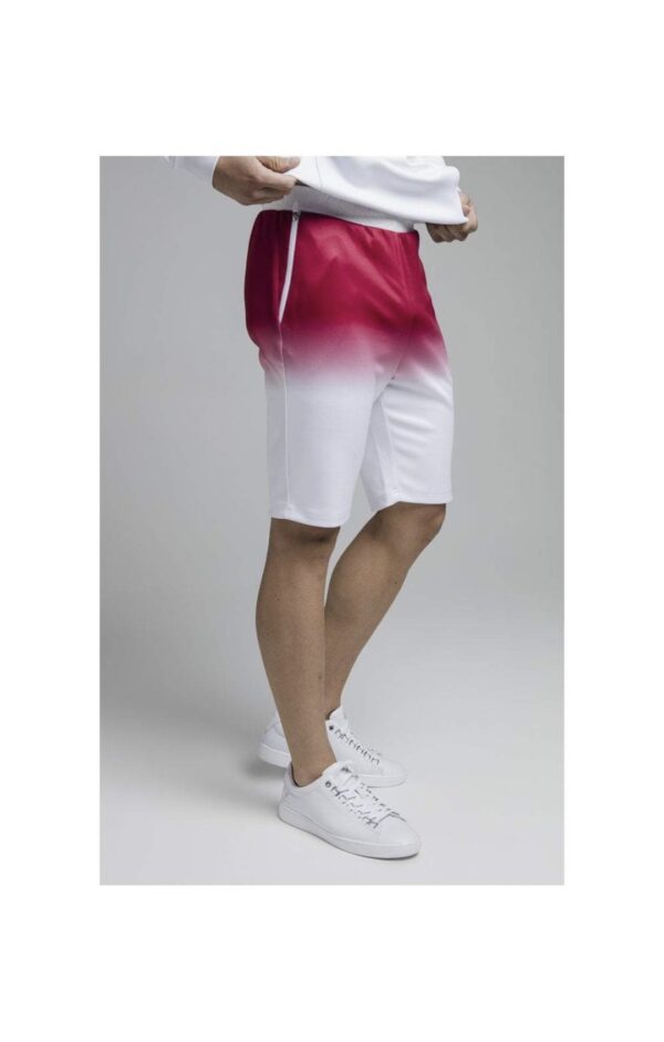 SIKSILK Bermuda " High Fade Function " color fucsia - blanco