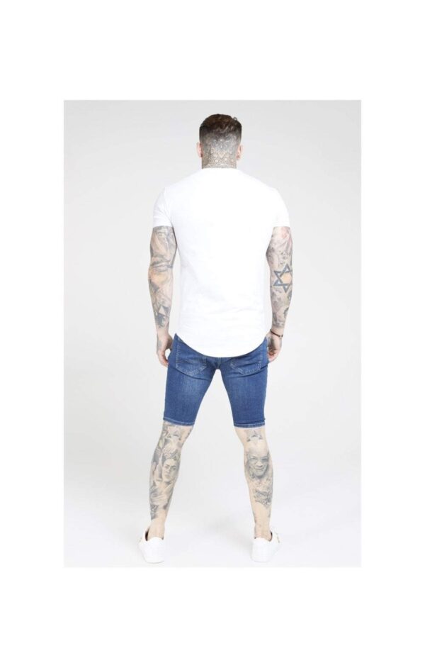 SIKSILK Bermuda " Distressed " color denim azul