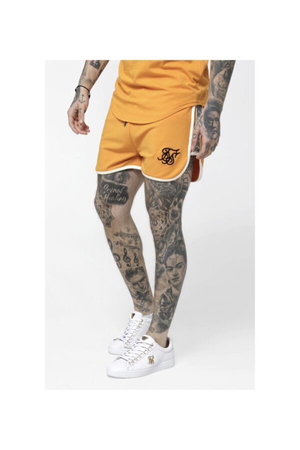 SIKSILK Shorts " Runner Pannel " color amarillo