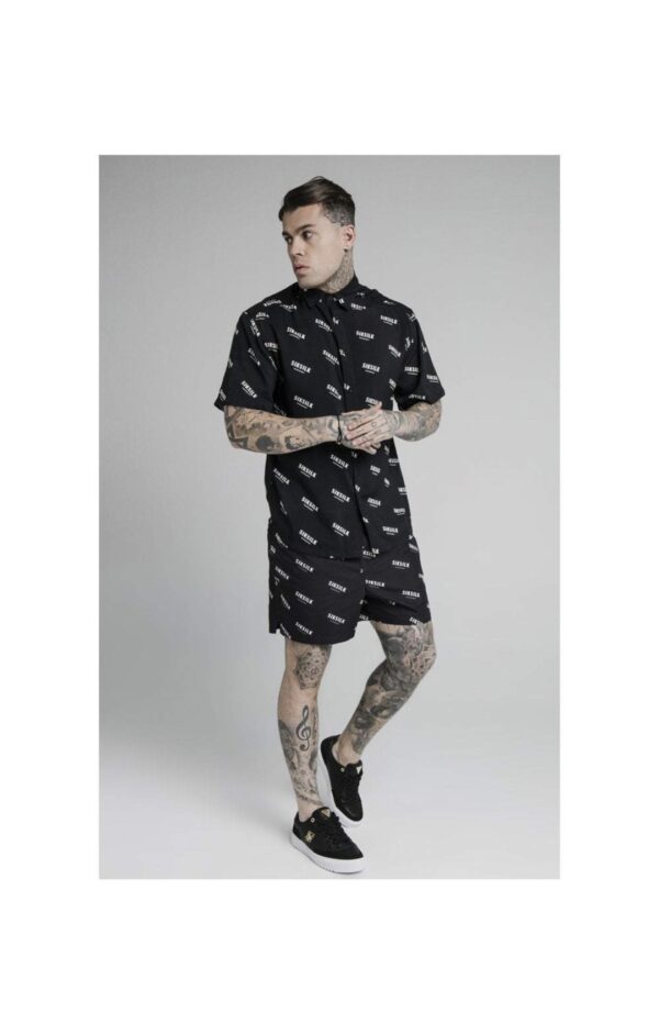SIKSILK Bañador " Repeat Print " color negro