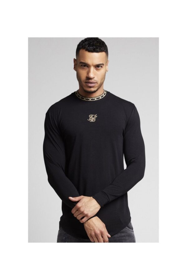 SIKSILK Camiseta manga larga " Chain Tape " color negro