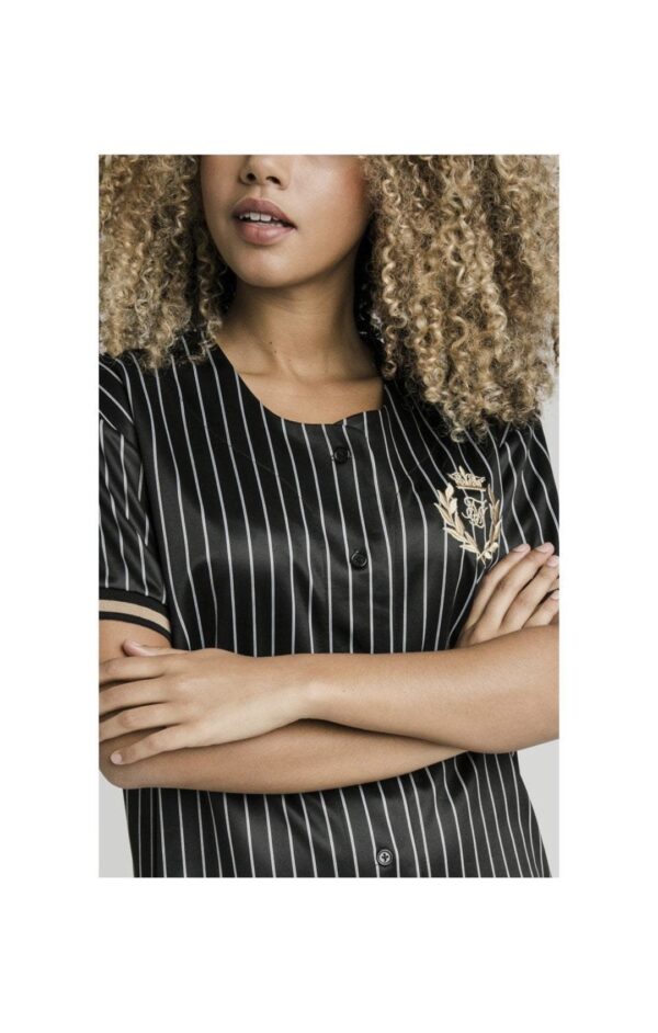 SIKSILK Vestido " Baseball " color negro