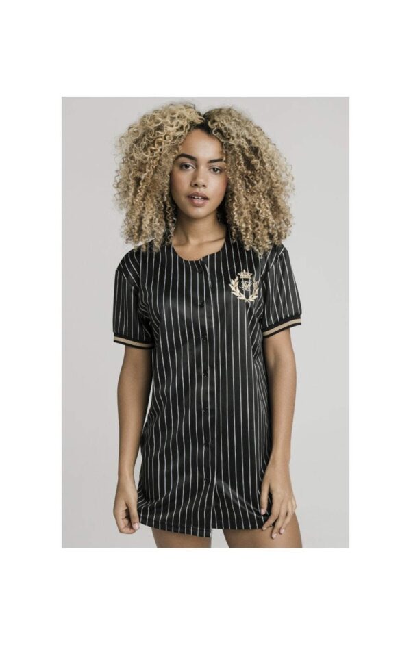 SIKSILK Vestido " Baseball " color negro