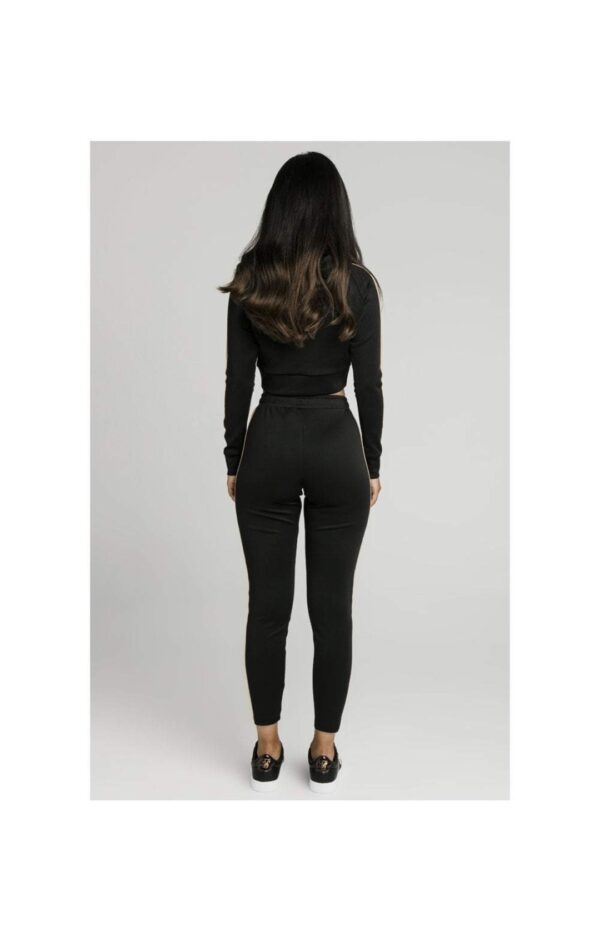 SIKSILK Sudadera corta con capucha color negro