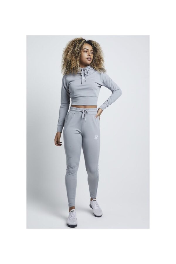 SIKSILK Sudadera corta poly " Zonal " color gris