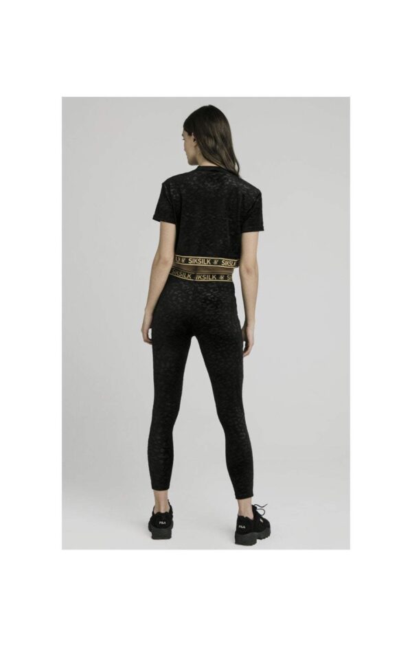 SIKSILK Camiseta teciopelo color negro