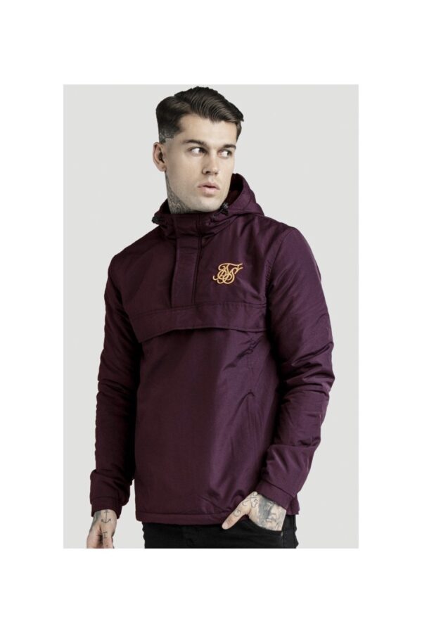 SIKSILK Chaqueta Canguro afelpado color burdeos