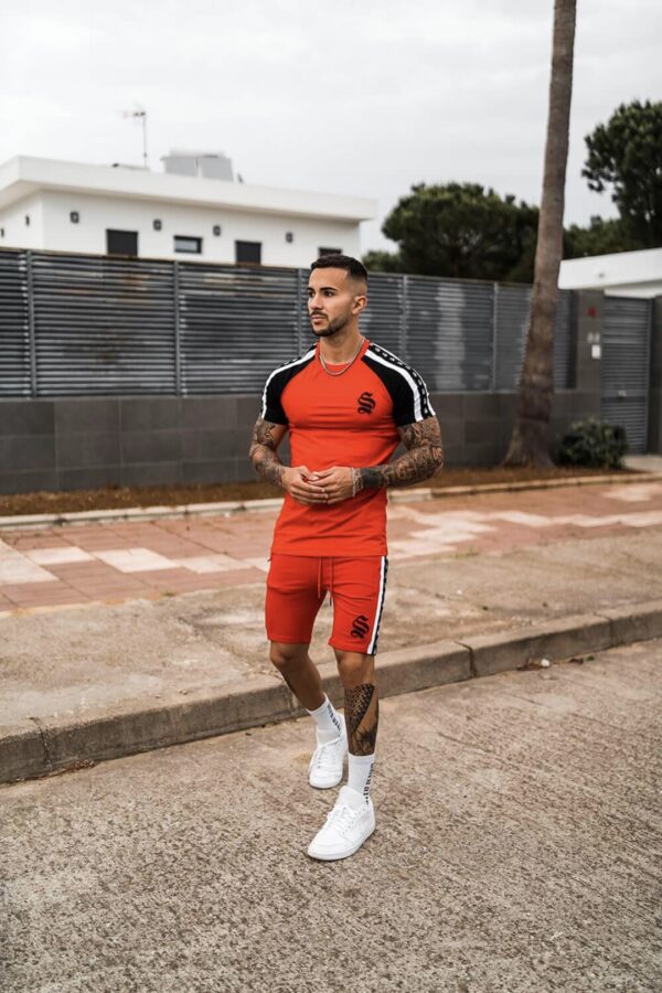 SINNERS Bermudas " Raglan Tape " color rojo