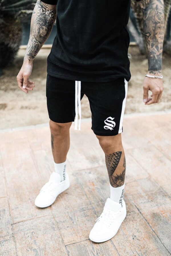 SINNERS Bermuda " Stripe Towelling " color negro