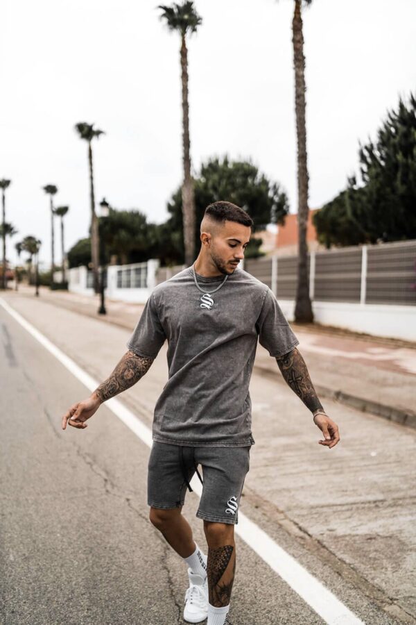 SINNERS Camiseta " Essential Core " color gris lavado