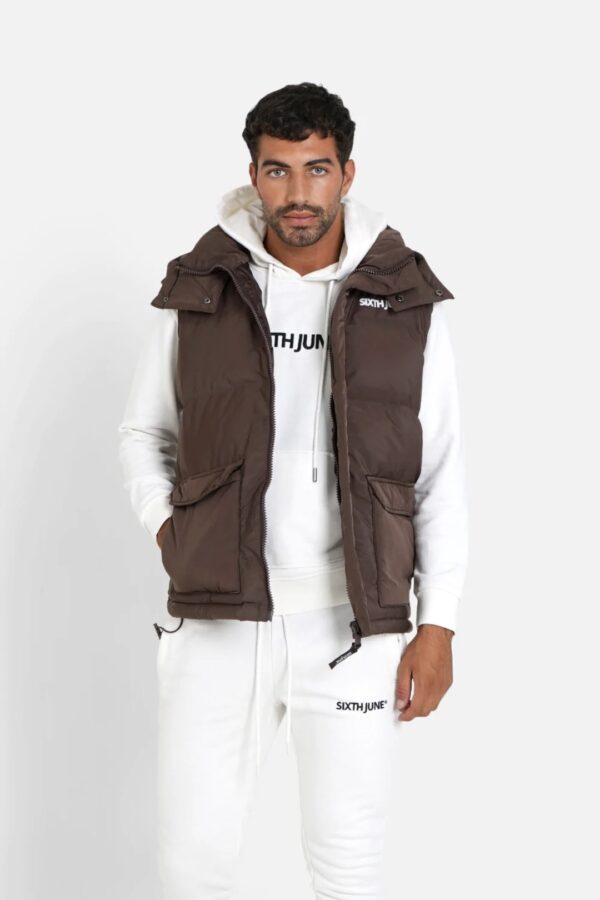 SIXTH JUNE Chaleco " Thermo Sleevelees " color marron