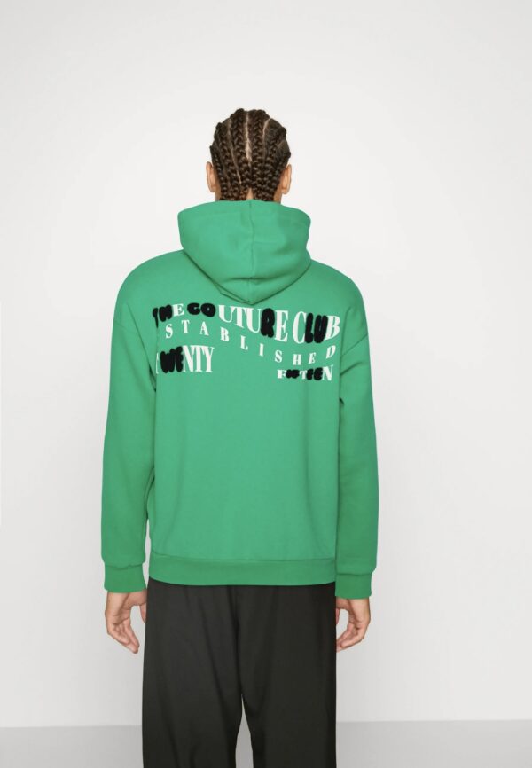 THE COUTURE CLUB Sudadera " Puff Print And Boucle Relaxed Fit " color verde