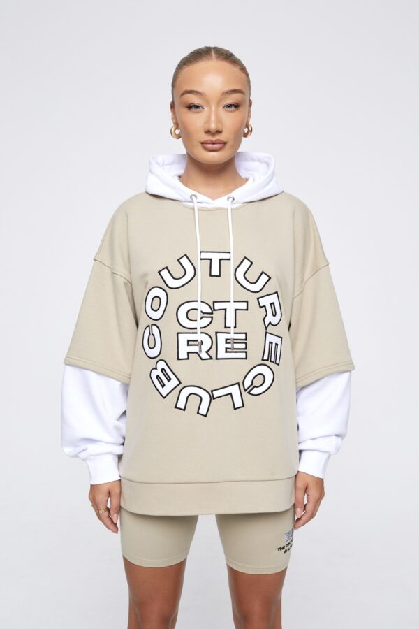 THE COUTURE CLUB Sudadera " Double Layered " color beige