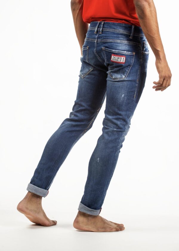 THE UNTOUCHABLES Pantalon " Carlo Us Patch " color azul