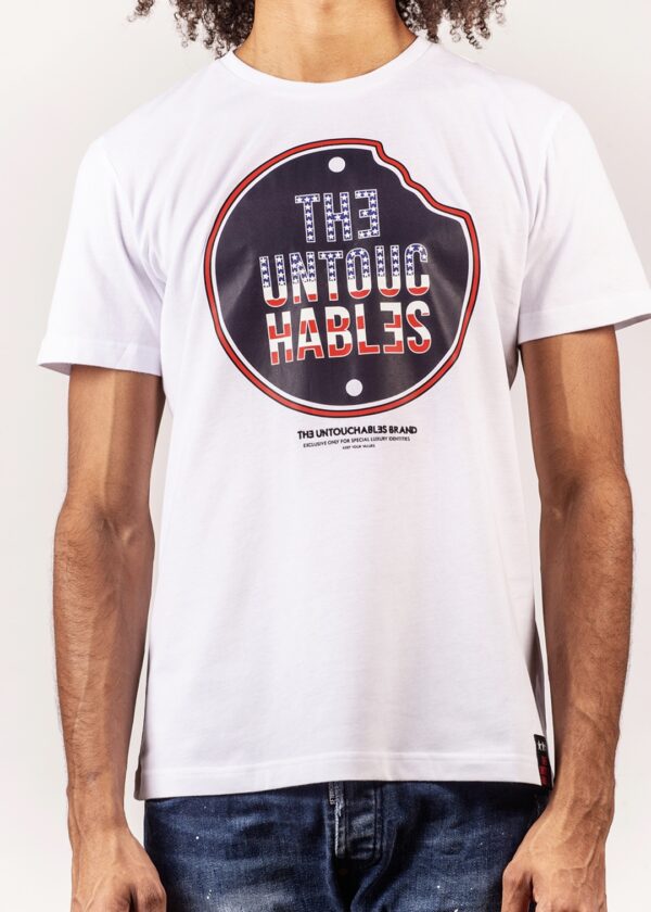 THE UNTOUCHABLES Camiseta " AMERICAN LOGO " color blanco