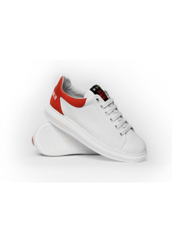 THEUNTOUCHABLES Zapatillas " Tief " color blanco-rojo