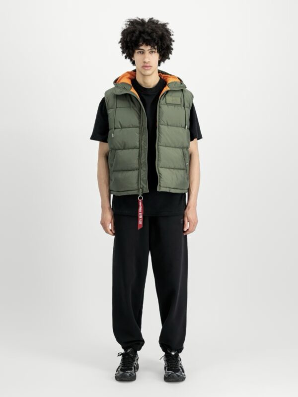 ALPHA INDUSTRIES Chaleco " Hooded Puffer Vest FD " color verde