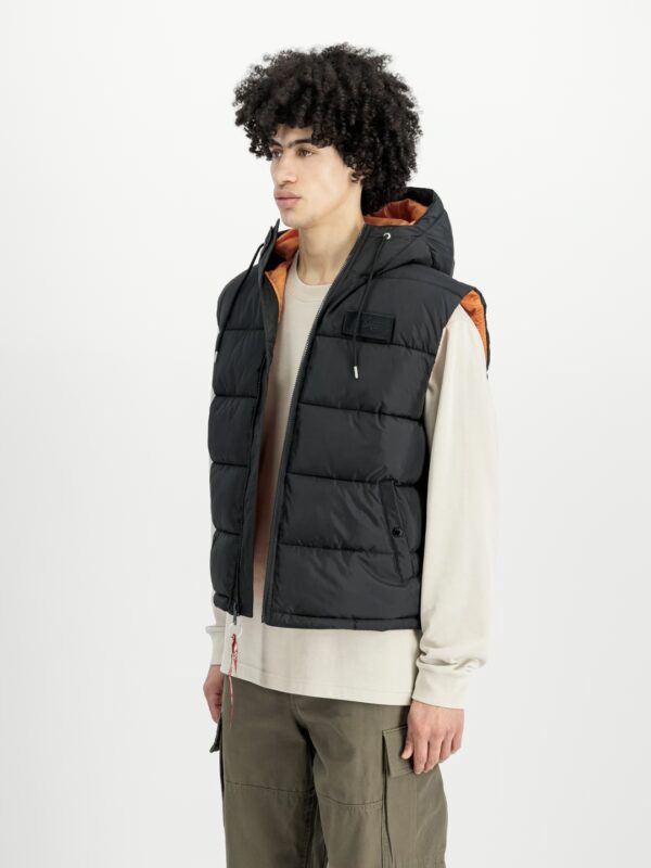ALPHA INDUSTRIESChaleco"Hooded Puffer Vest FD"color negri