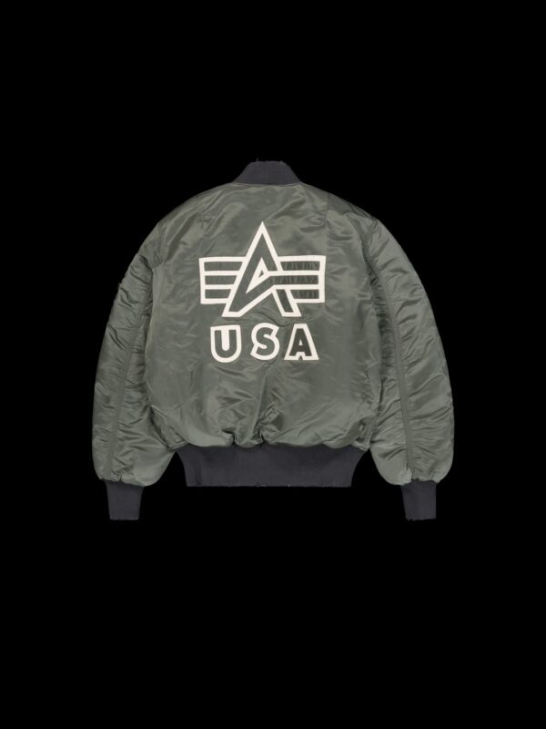 ALPHA INDUSTRIESBomber"MA-1 Distressed"color verde oscuro