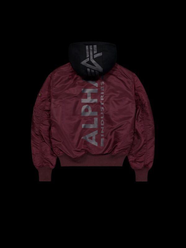 ALPHA INDUSTRIESChaqueta"MA-1 Zip Hood Backprint"color burdeos