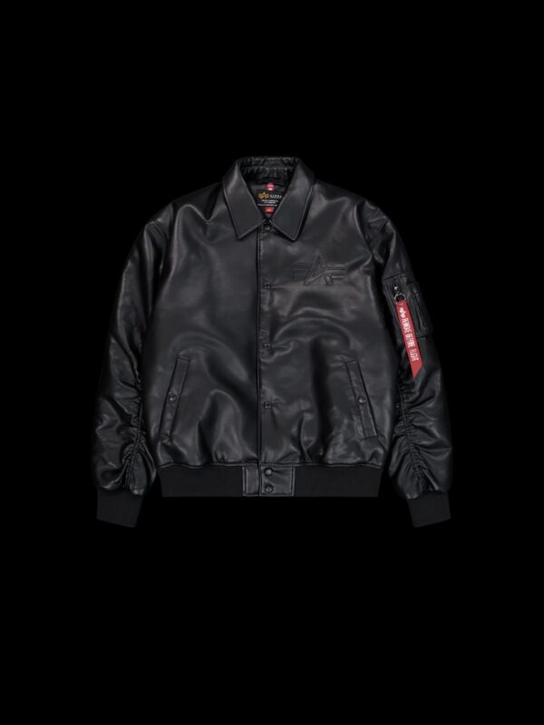 ALPHA INDUSTRIESBomber"PU College Jacket"color negro