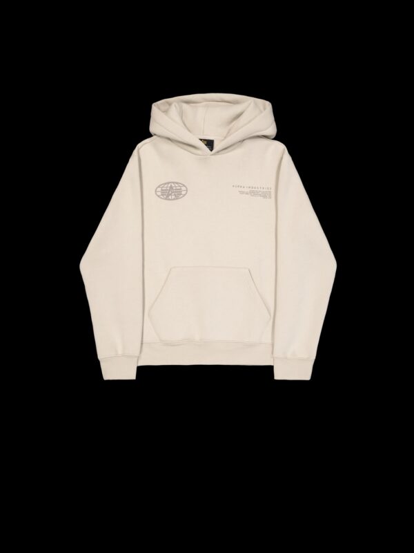 ALPHA INDUSTRIESSudadera" World Logo Backprint Hoodie"color beige