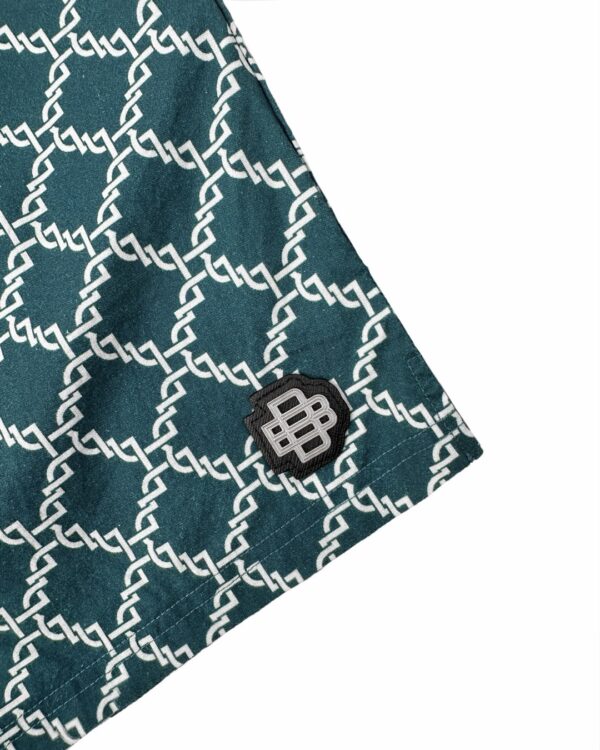 BLACK BANANAS Bermudas"MONOGRAM SHORTS"color verde