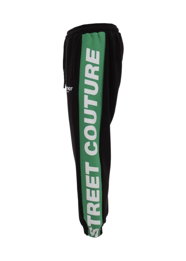 BUTNOT Pantalon " PANTATUTA CON BANDE A CONTRASTO " color negro