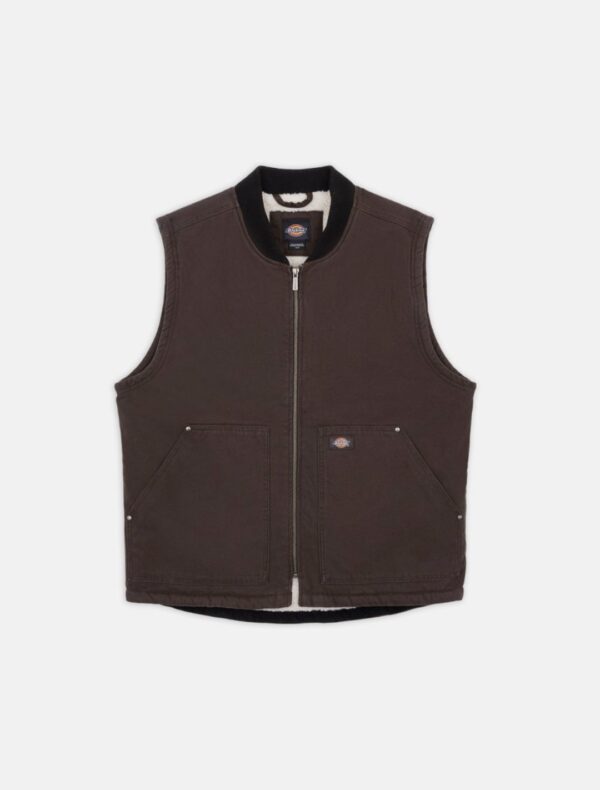 DIKIES Chaleco " DICKIES DUCK CANVAS VEST DARK BROWN "