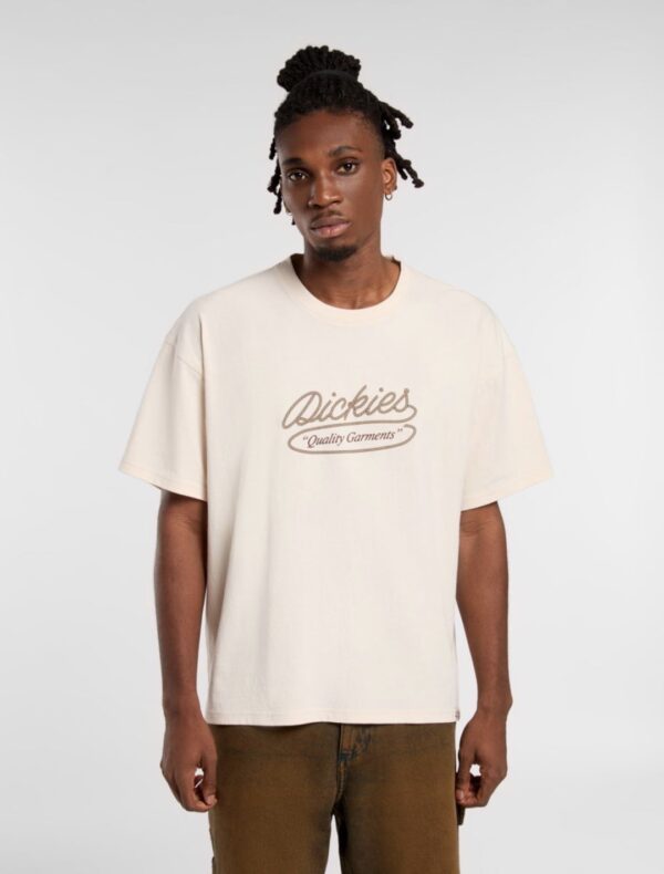 DIKIES Camiseta " DICKIES ROPE CENTER LOGO SS TEE WHITECAP GRAY " color crudo