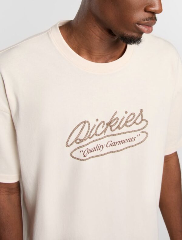DIKIES Camiseta " DICKIES ROPE CENTER LOGO SS TEE WHITECAP GRAY " color crudo