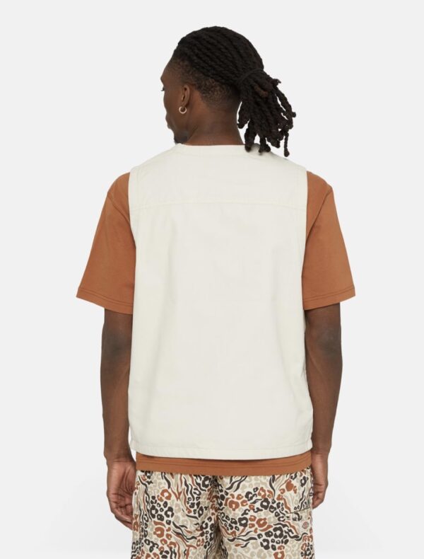 DIKIES Chaleco " FISHERSVILLE VEST WHITECAP GRAY " color crudo