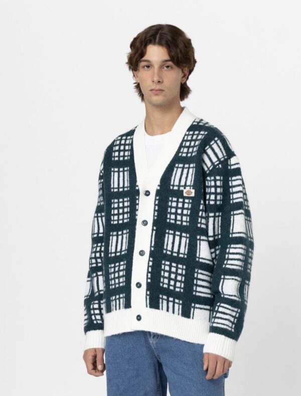 DIKIES Chaqueta " GALVA CHECK CARDIGAN ECRU " color crudo