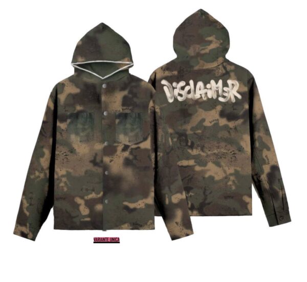 DISCLAIMERChaqueta capucha estampado camuflage