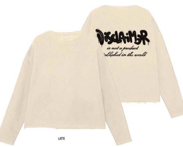 DISCLAIMERSudadera logo trasero color crudo