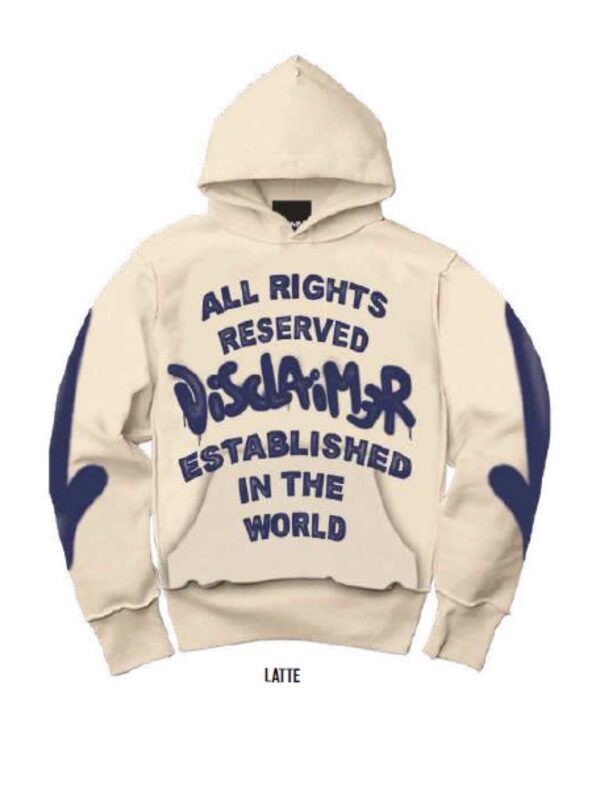 DISCLAIMERSudadera capucha logo color crudo