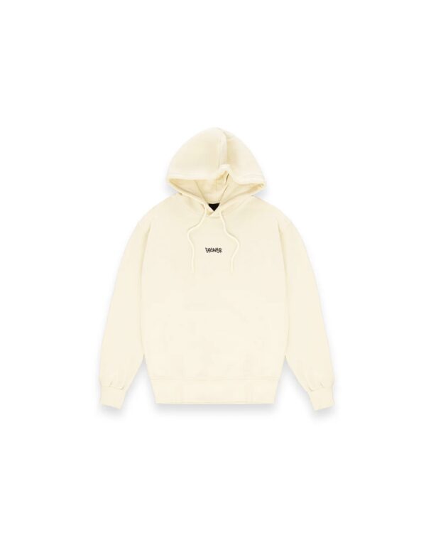 DISCLAIMERSudadera capucha logo trasero color crudo