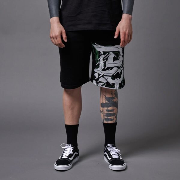 DOLLY NOIR Bermuda letras color negro