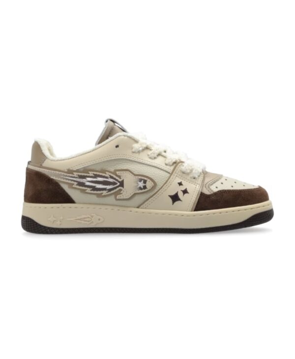 ENTERPRISE JAPAN Sneakers " EJ EGG ROCKET - LOW SNEAKER CALF LEATHER/COW SUE BROWN