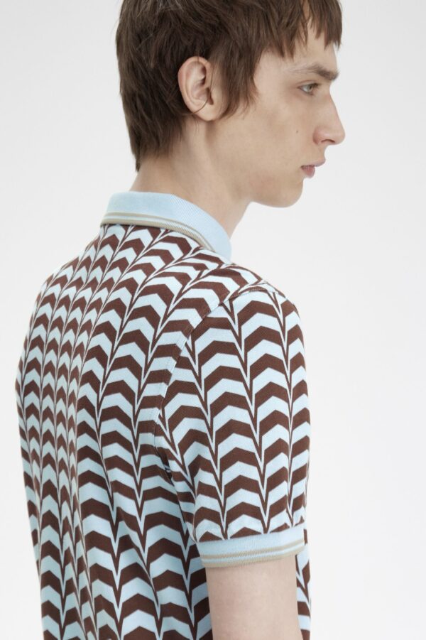 FRED PERRY Polo " BOLD PRINT FP POLO SHIRT " color celeste