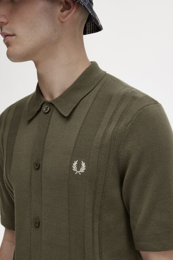 FRED PERRY Polo " Button Through Knitted " color verde