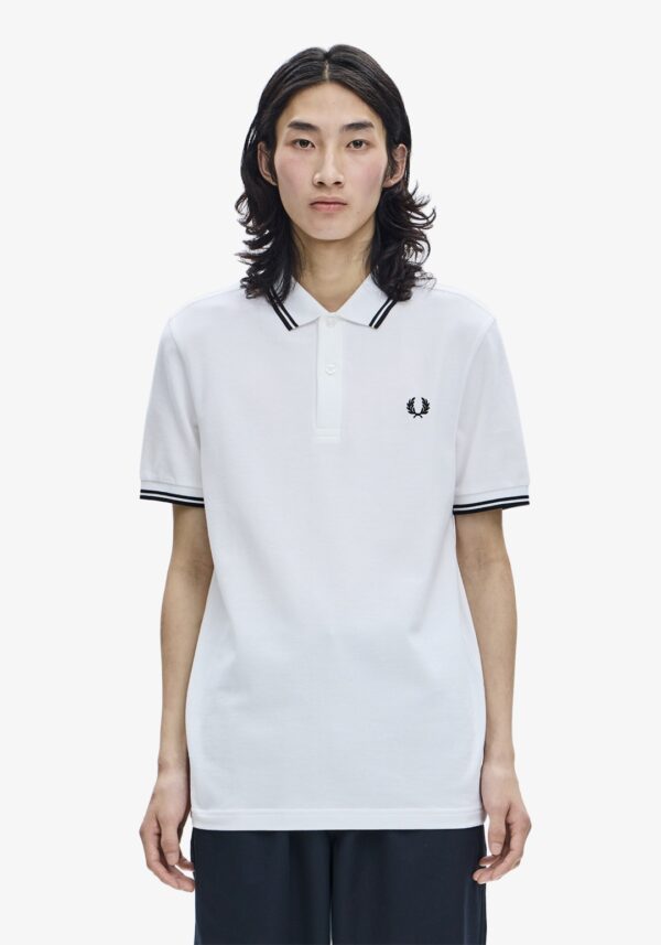 FRED PERRYPolo"TWIN TIPPED FRED PERRY SHIRT"color blanco