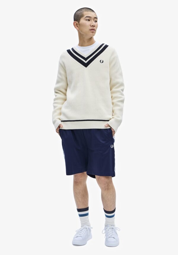 FRED PERRY Bermuda " Taped Tricot " color azul