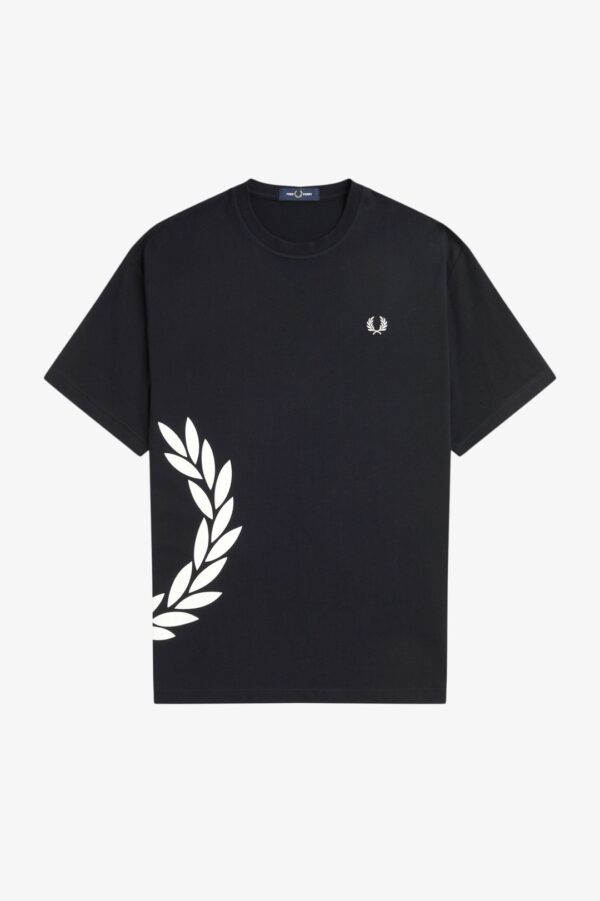 FRED PERRYCamiseta"Con logotipo laurel"color negro