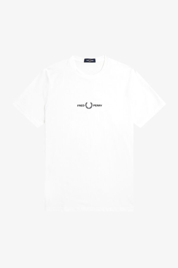 FRED PERRYCamiseta"Embroidered"color blanco