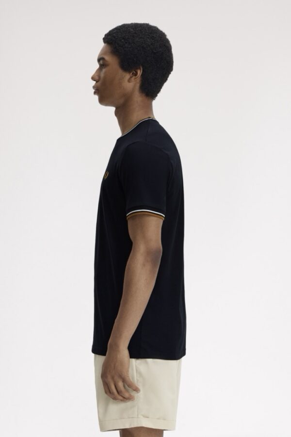 FRED PERRYCamiseta"TWIN TIPPED T-SHIRT"color negro